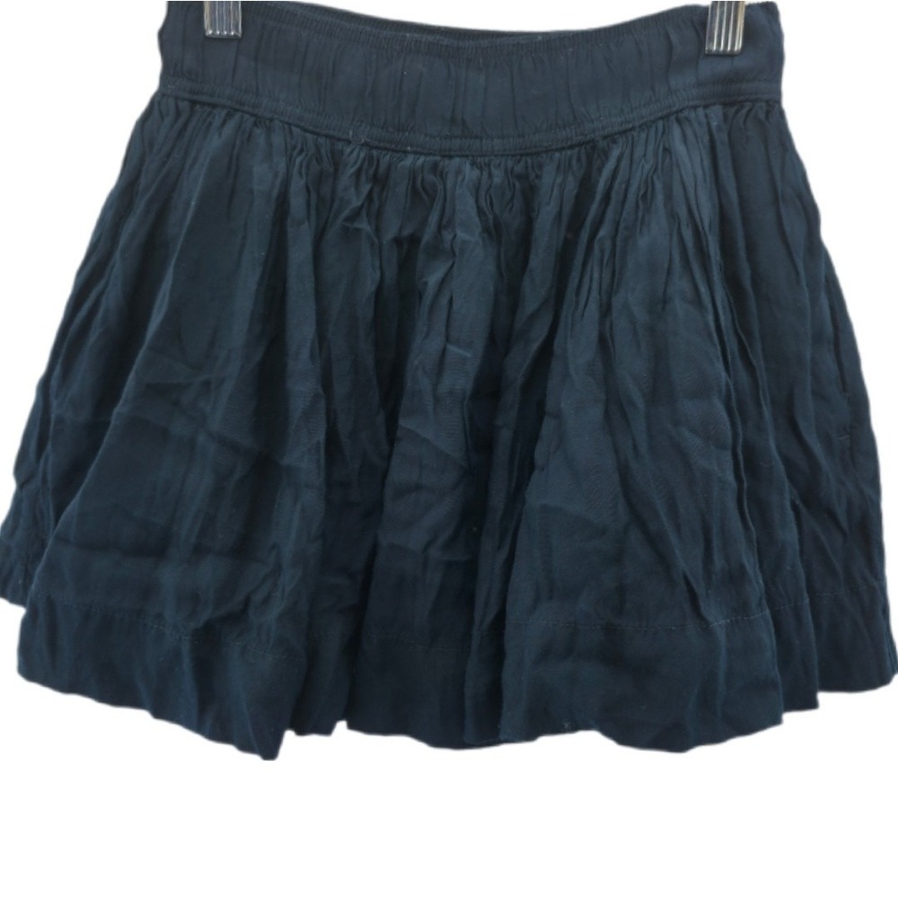 Abercrombie & Fitch Skirt Girls 14/16 XL Navy Blue Bubble Hem Mini Elastic Waist